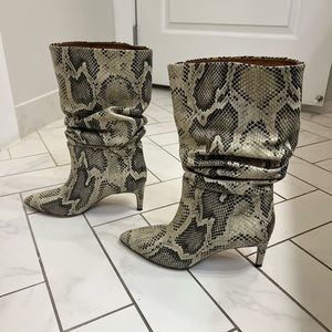 Paris Texas- slouch python snakeskin boots